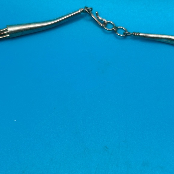 Vintage Sterling silver liquid silver with turquoise and onyx by Moquino Family - Picture 5 of 7